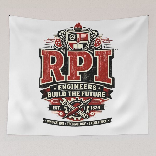 Item preview, RPI Engineers Build The Future Vintage Badge designed and sold by CatLovers Studio.