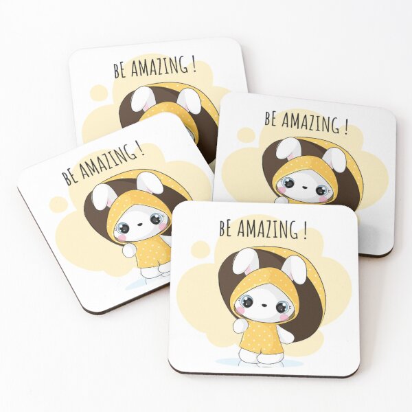 Item preview, Be Amazing Cute Bunny Motivational Art designed and sold by NNCollection.