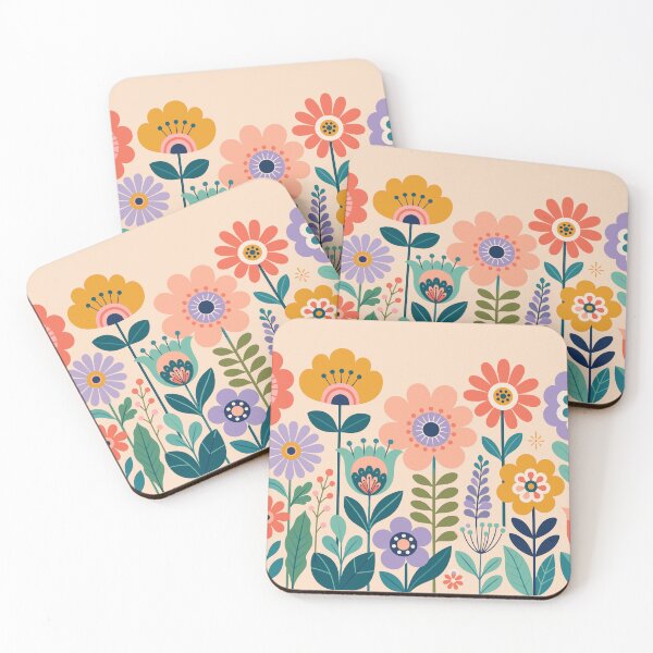 Item preview, Retro Groovy Floral Garden designed and sold by Far Out Goods.