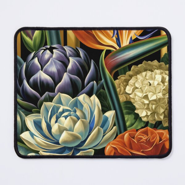 Item preview, Wall Art - Postcard - Botanical Opulence — Art Deco Floral Symphony in Bold Color designed and sold by ForeverPrintsOK.