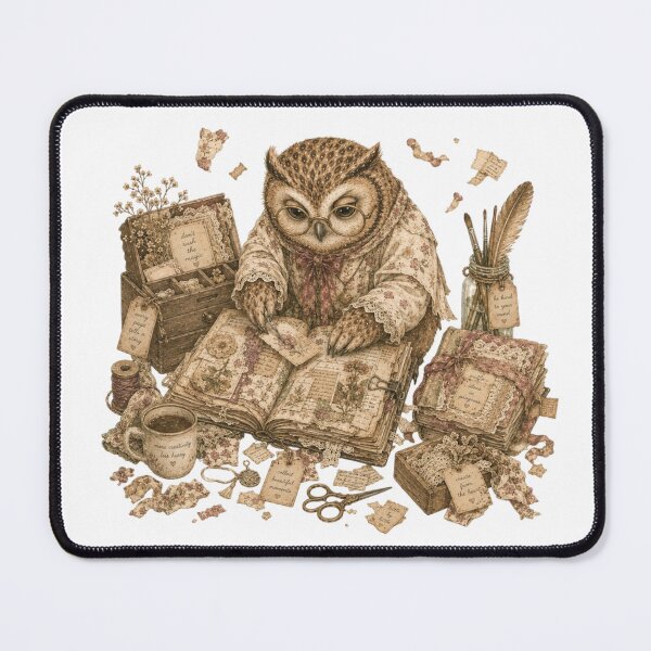 Item preview, Vintage Owl Journaling Dark Academia Scrapbook Aesthetic designed and sold by AQUILAKREO.