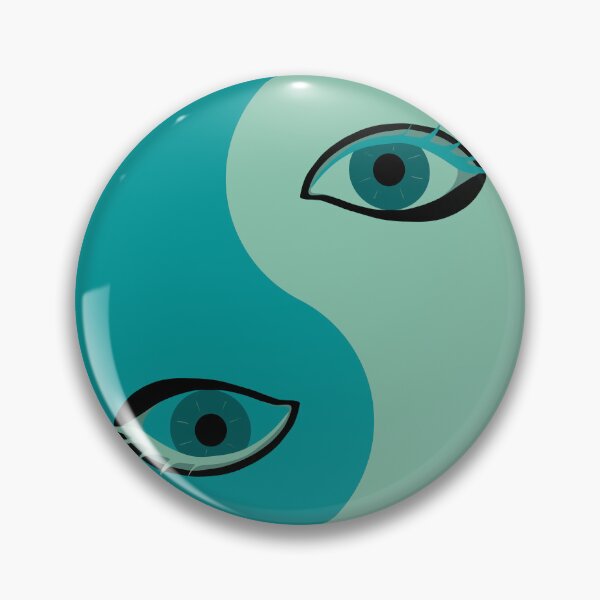 Item preview, Yin and Yang Pop Art E9 – Retro light Green and Teal Graphic Illustration designed and sold by StefanStudioArt.