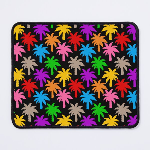 Item preview, Colorful Rainbow Palm Trees Design - Black  designed and sold by PatternTitan.