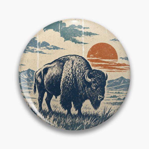 Item preview, Lone Bison on the Prairie at Sunset designed and sold by VisualArtsOasis.