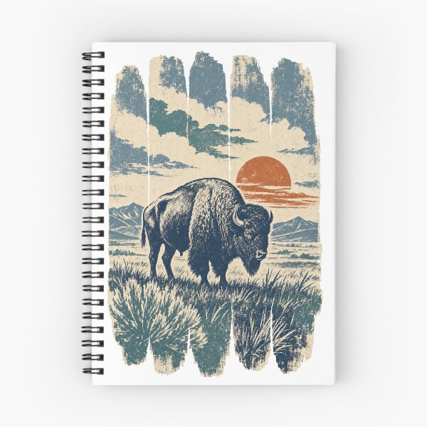 Item preview, Lone Bison on the Prairie at Sunset designed and sold by VisualArtsOasis.