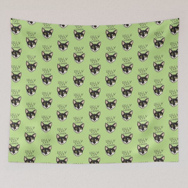 Item preview, Ugly Cat Lover | Funny Black and White Cat Illustration designed and sold by pigeonlovrs.