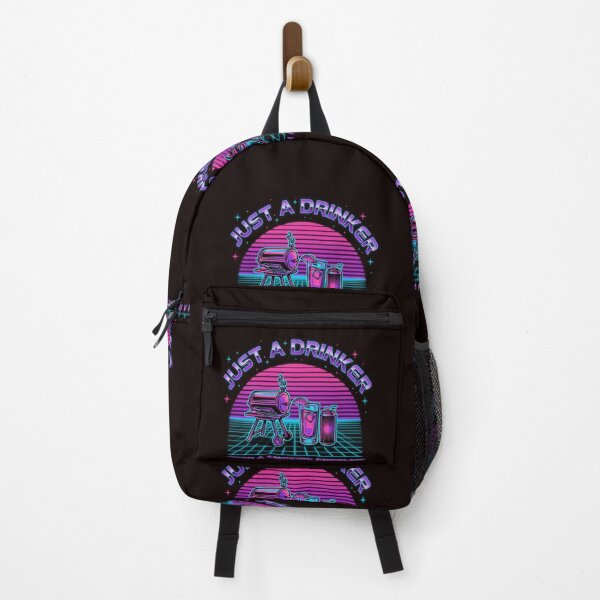 Item preview, Just A Drinker With A Smoking Problem Neon Synthwave BBQ designed and sold by Malaryk.
