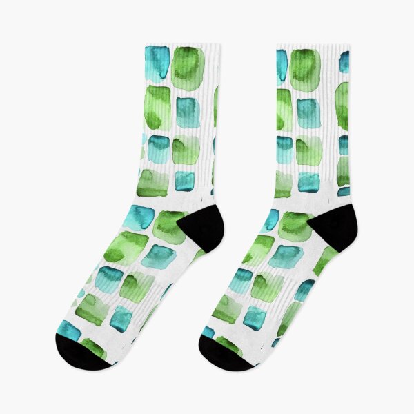 Item preview, Playful Watercolor Swatches Elegant Summer Blue Green designed and sold by Designs by Sara Felton.