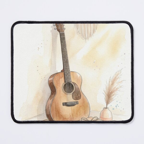Item preview, Acoustic Guitar Watercolor Card | Boho Music Lover Gift | Guitarist Birthday Card designed and sold by MelodicArt.