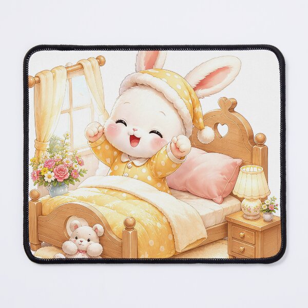Item preview, Cute Bunny in Lovely Bedroom designed and sold by Pim-Crystal.