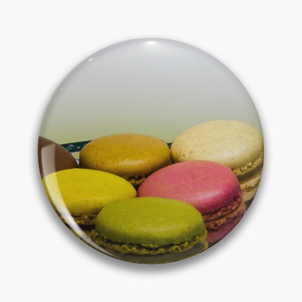 Item preview, Colorful French Macarons Assorted On A Decorative Plate Over Green Background designed and sold by Nmallia.