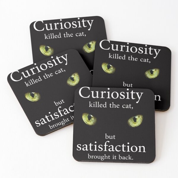 Item preview, Curiosity Killed The Cat Black Cat Funny Quote designed and sold by Salwastore.