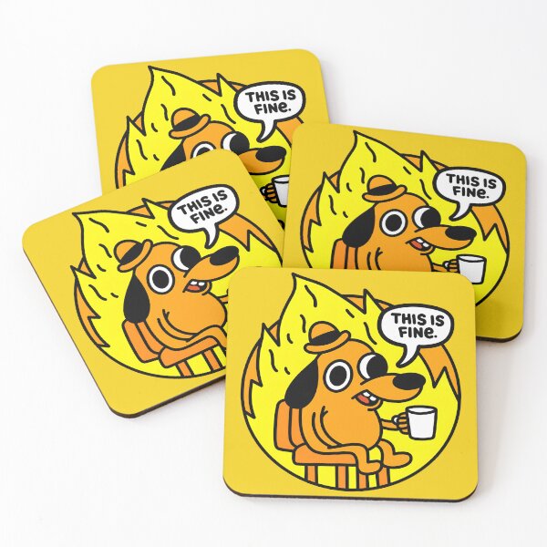 Item preview, This Is Fine Funny Chaos Meme | Sarcastic Humor Design designed and sold by ronakris009.