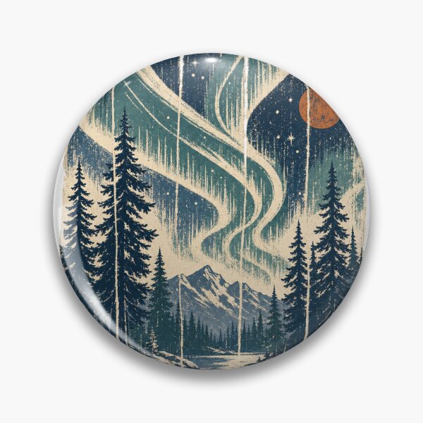 Item preview, Pine Forest Under the Northern Lights designed and sold by VisualArtsOasis.