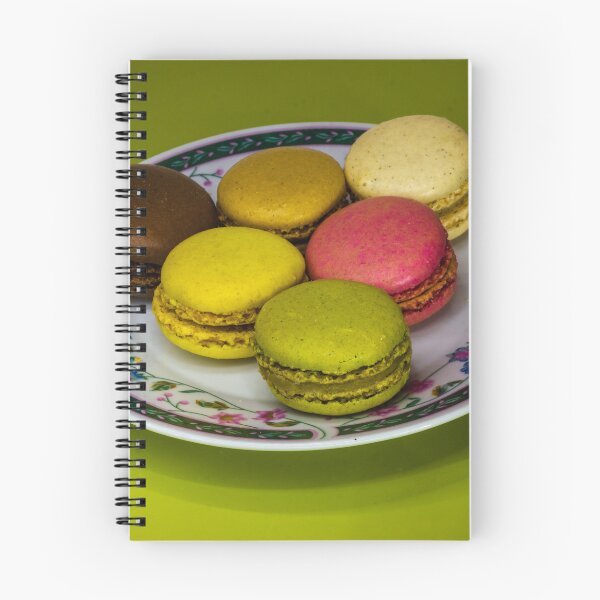 Item preview, Colorful French Macarons Assorted On A Decorative Plate Over Green Background designed and sold by Nmallia.