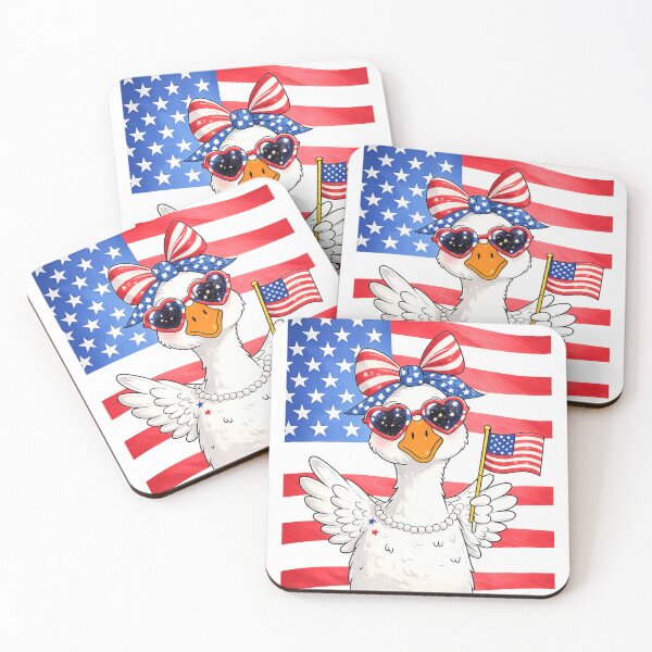 Item preview, Patriotic Goose 4th of July USA Flag Independence Day designed and sold by SjoyStudio.