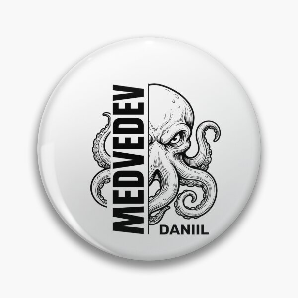 Item preview, Daniil Medvedev Octopus Mascot Black and White Tennis Design designed and sold by Holy-Verse.