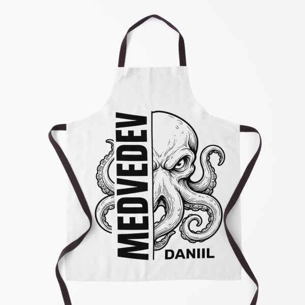 Item preview, Daniil Medvedev Octopus Mascot Black and White Tennis Design designed and sold by Holy-Verse.