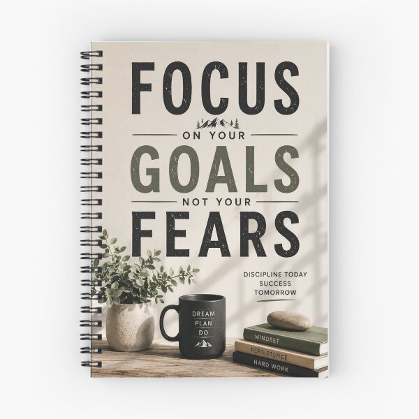 Item preview, Focus On Your Goals Not Your Fears Motivational Wall Art designed and sold by DrizzyV.