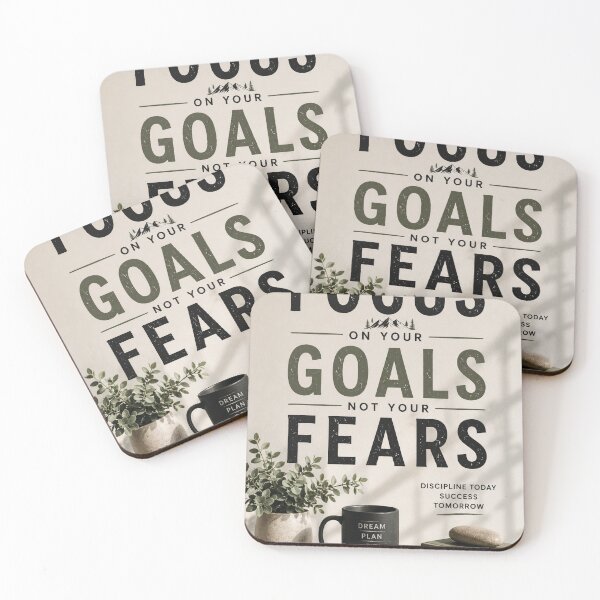 Item preview, Focus On Your Goals Not Your Fears Motivational Wall Art designed and sold by DrizzyV.