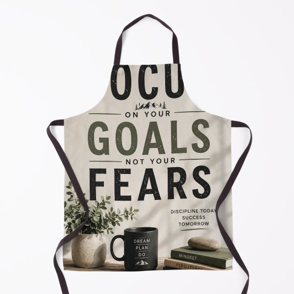 Item preview, Focus On Your Goals Not Your Fears Motivational Wall Art designed and sold by DrizzyV.
