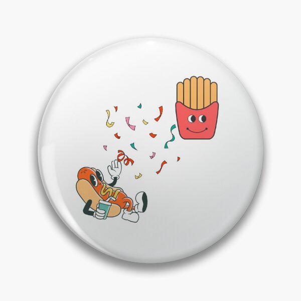 Item preview, Cute Fast Food Friends Illustration | Happy Hot Dog & French Fries Cartoon designed and sold by Emianartstudio.