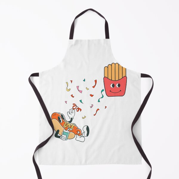 Item preview, Cute Fast Food Friends Illustration | Happy Hot Dog & French Fries Cartoon designed and sold by Emianartstudio.