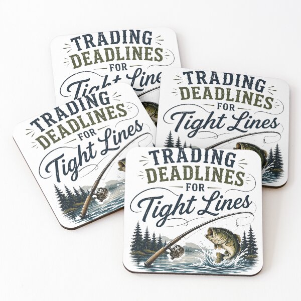 Artikelvorschau, Trading Deadlines for Tight Lines Funny Fishing Shirt | Bass Fishing Gift for Anglers entworfen und verkauft von Sports-Art2000.