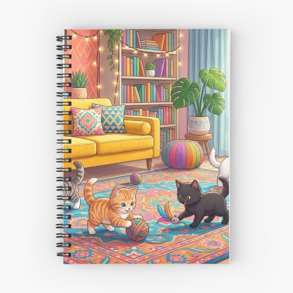 Item preview, Cozy Kittens Playroom - Colorful Anime Cats Art designed and sold by MemoMetaverse.