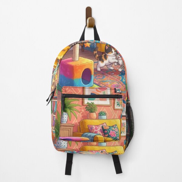 Item preview, Cozy Kittens Playroom - Colorful Anime Cats Art designed and sold by MemoMetaverse.
