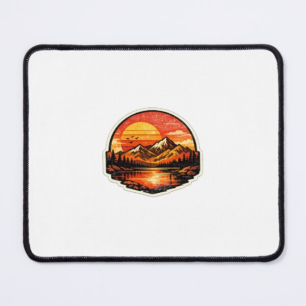 Item preview, Sunset Mountain Landscape Sticker designed and sold by ProsperaStar.
