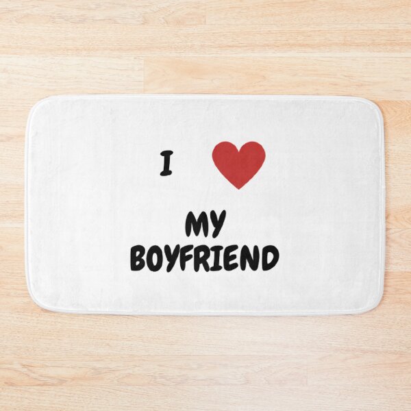 Item preview, I Love My Boyfriend Cute Red Heart – Romantic Relationship Quote Art designed and sold by mentosdesigner.