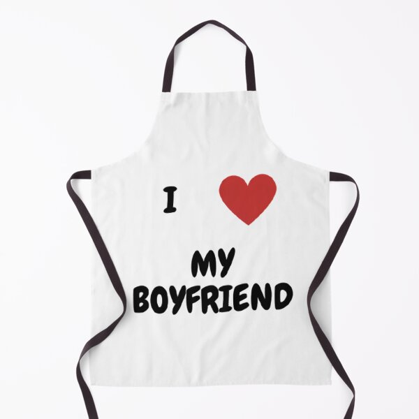 Item preview, I Love My Boyfriend Cute Red Heart – Romantic Relationship Quote Art designed and sold by mentosdesigner.