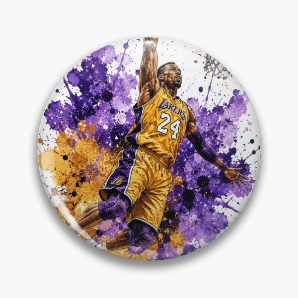 Item preview, Watercolor Purple Gold Basketball Player Dunk designed and sold by YogiCodeLab.