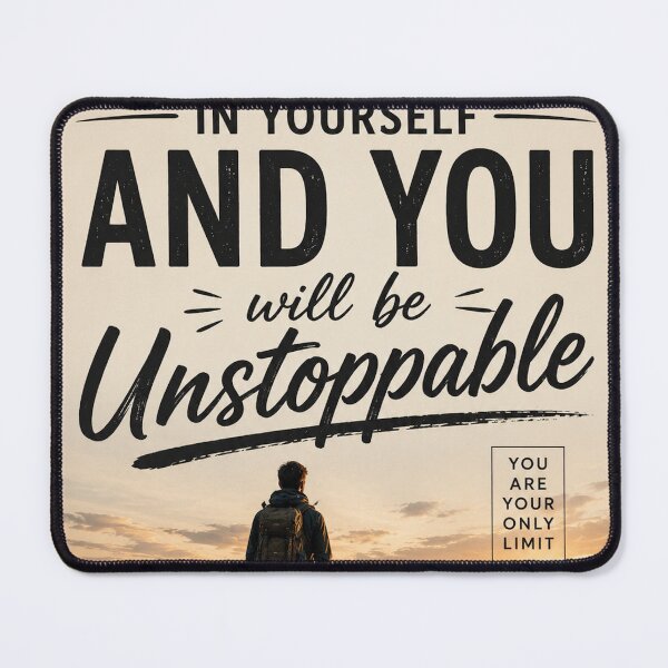 Item preview, Believe In Yourself Unstoppable Motivational Mountain Poster designed and sold by DrizzyV.