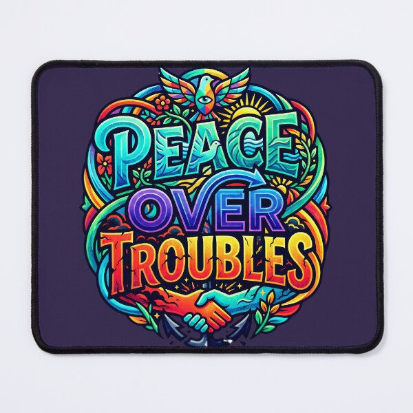 Item preview, Peace Over Troubles Psychedelic Cyber Glow Edition designed and sold by TrinovaCreates.