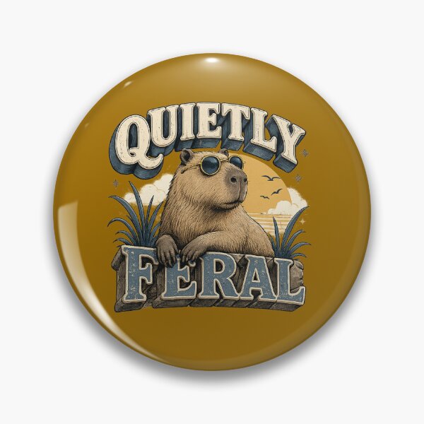 Item preview, Quietly Feral Retro Capybara designed and sold by Weirdwildco69.