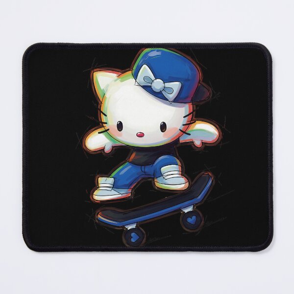 Item preview, Hello Skater Cute Cat Style - Urban Streetwear Cartoon Kitti designed and sold by Andruzito.