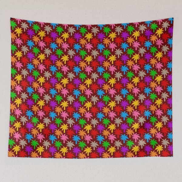 Item preview,  Colorful Rainbow Palm Trees Design - Red  designed and sold by PatternTitan.