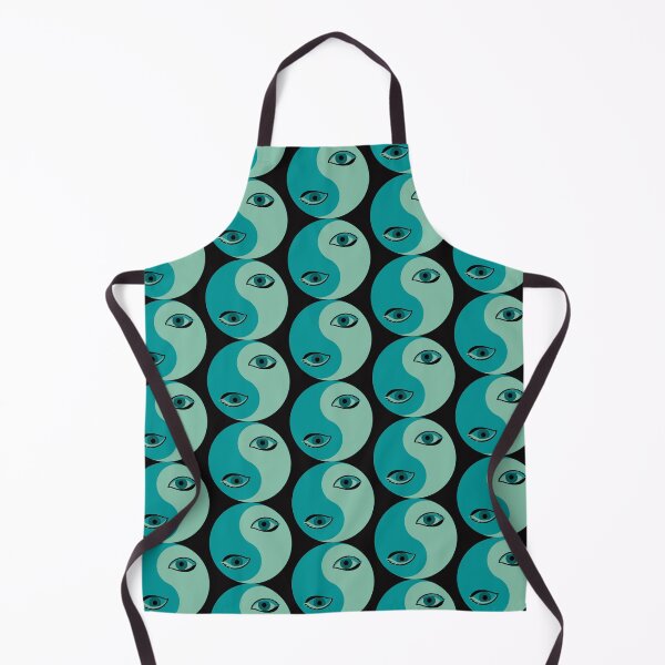 Item preview, Yin and Yang Pop Art 08 – Retro light Green and Teal Graphic Illustration designed and sold by StefanStudioArt.