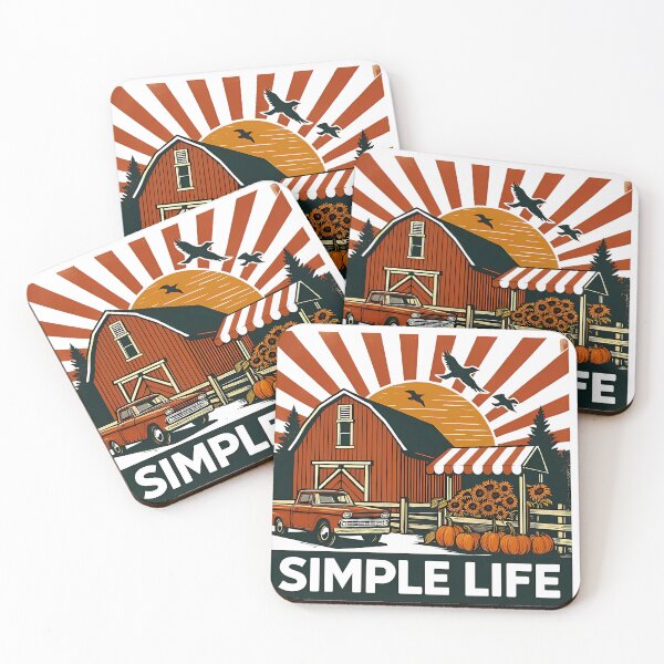 Item preview, Retro Farmhouse Autumn Sunset - Simple Life designed and sold by NewVibeStudio.