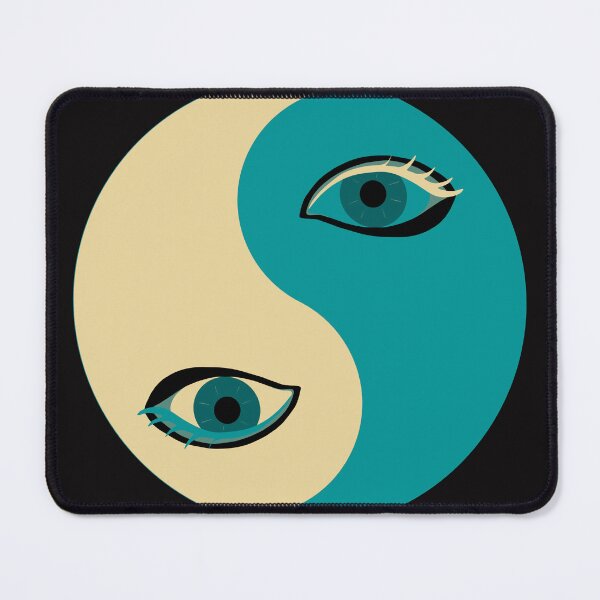 Item preview, Yin and Yang Pop Art 08 – Retro beige and Teal Graphic Illustration designed and sold by StefanStudioArt.
