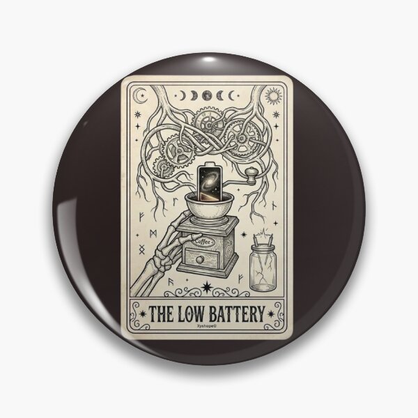 Item preview, The Low Battery Vintage Mystic Tarot Card Design designed and sold by Xyshope.