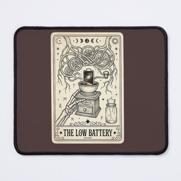 Item preview, The Low Battery Vintage Mystic Tarot Card Design designed and sold by Xyshope.