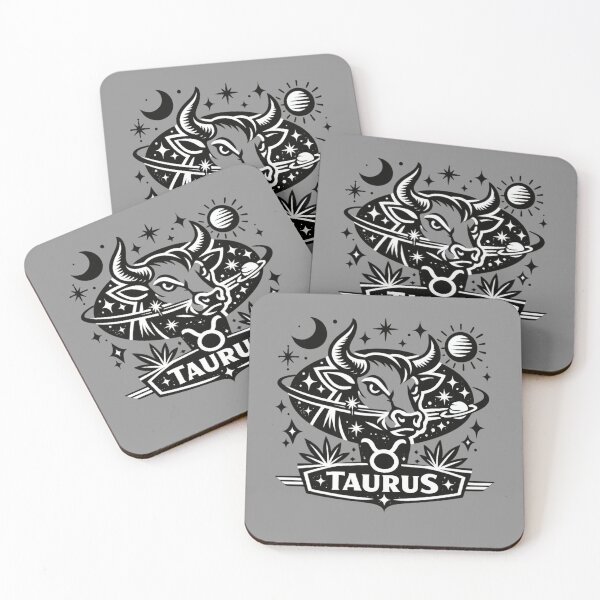 Item preview, Taurus Cosmic Mid‑Century Zodiac Art designed and sold by FilBlue.