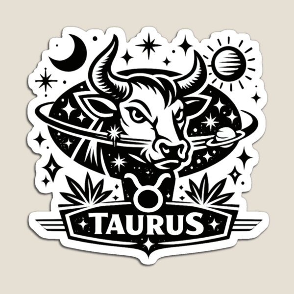 Item preview, Taurus Cosmic Mid‑Century Zodiac Art designed and sold by FilBlue.