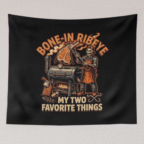 Item preview, Bone in Ribeye My Two Favorite Things Steak Lover Humor for Grill Masters designed and sold by Redgiant87x.