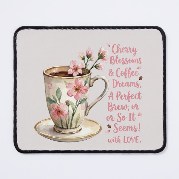 Item preview, Vintage Floral Coffee Cup Illustration designed and sold by sanorastyle.