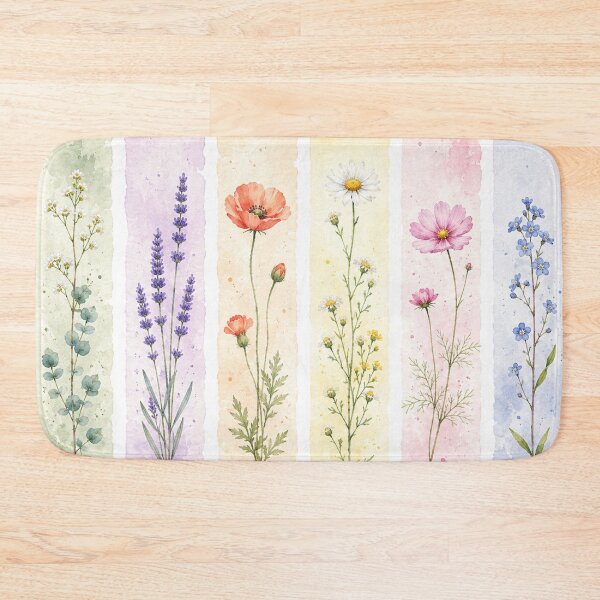 Item preview, Pastel Watercolor Wildflower Strips designed and sold by 0606PM.