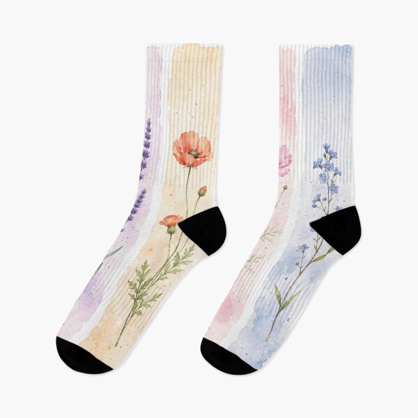 Item preview, Pastel Watercolor Wildflower Strips designed and sold by 0606PM.